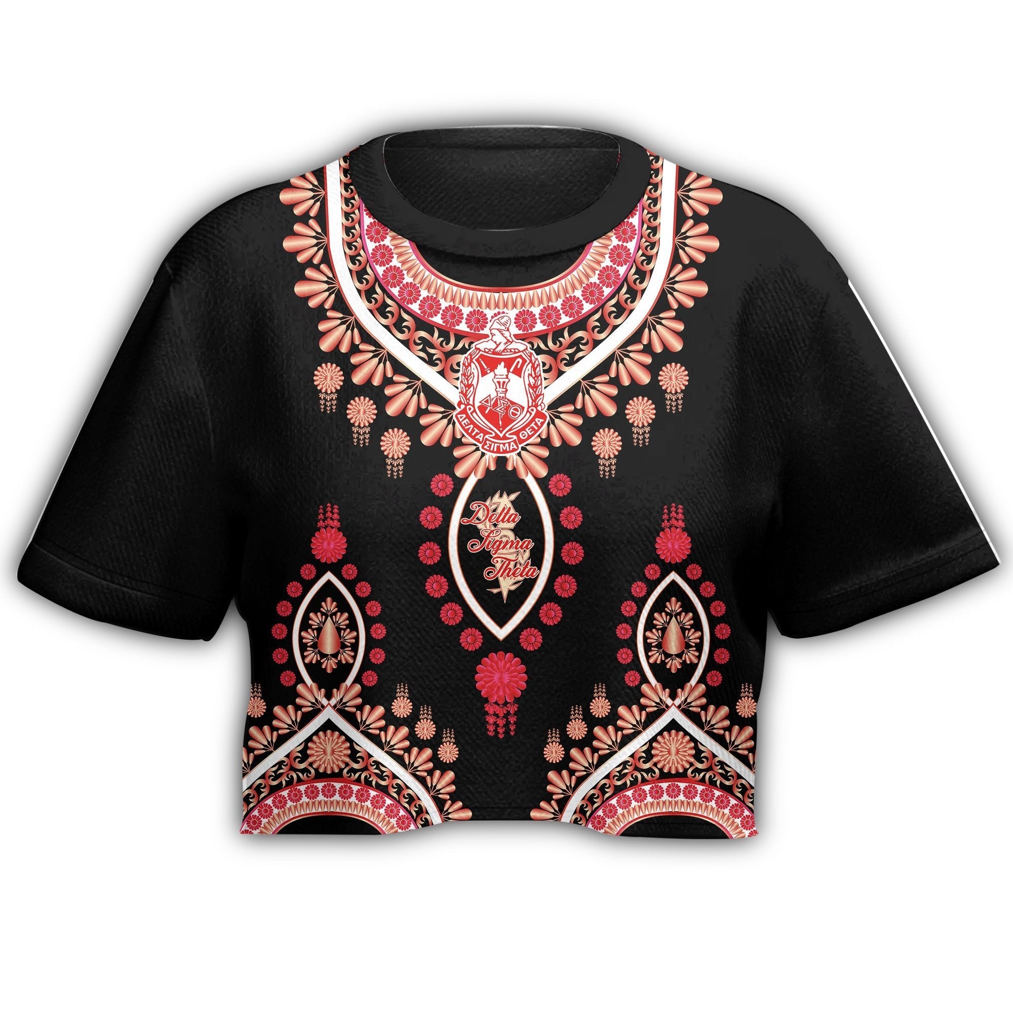 Sorority TShirt - Delta Sigma Theta Soro Dashiki Croptop TShirt