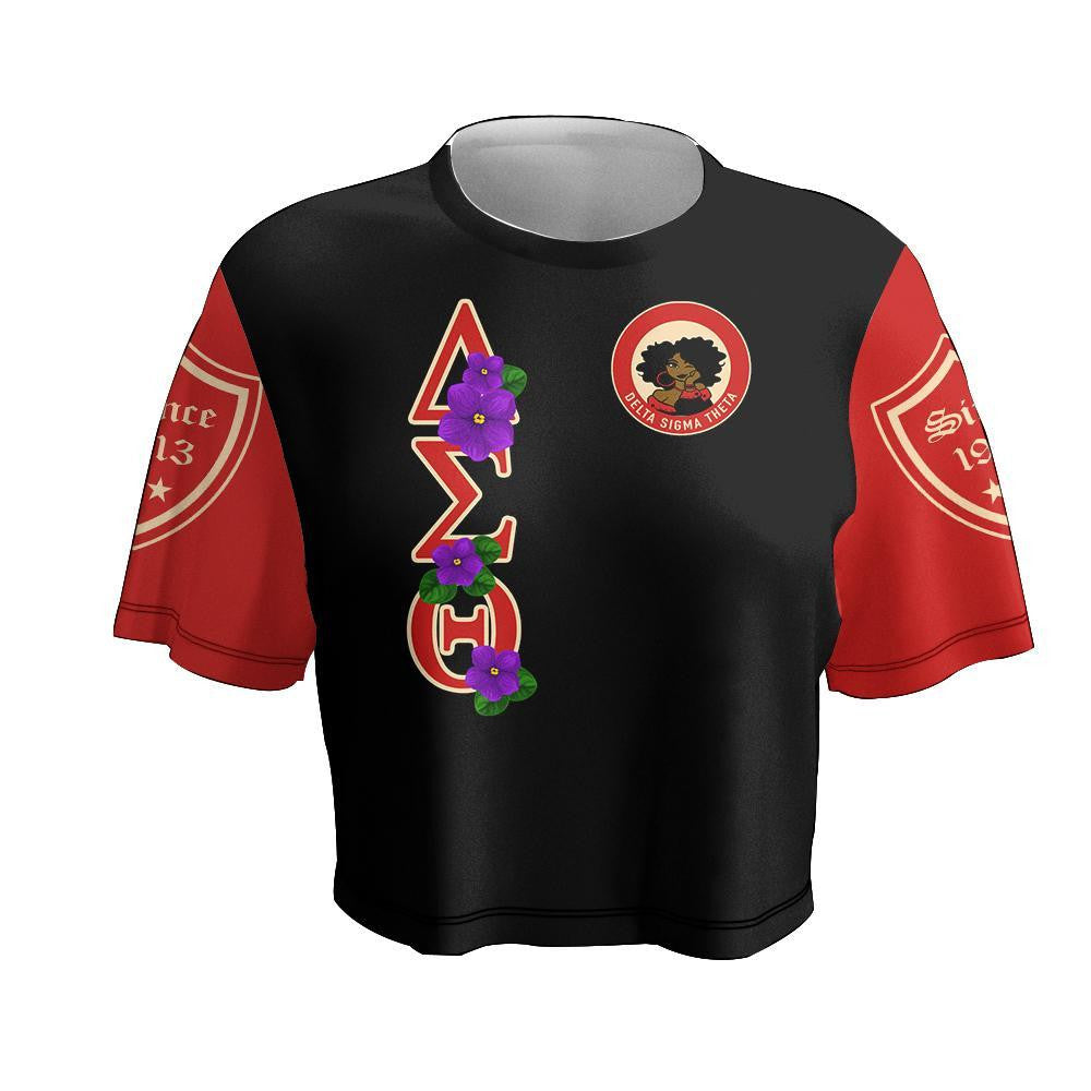 Sorority TShirt - Delta Sigma Theta Violet Croptop TShirt