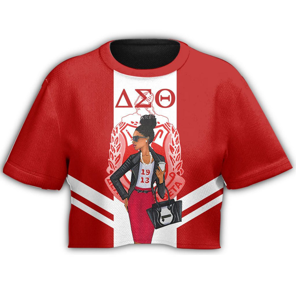 Sorority TShirt - Delta Sigma Theta Modern Girl Croptop TShirt