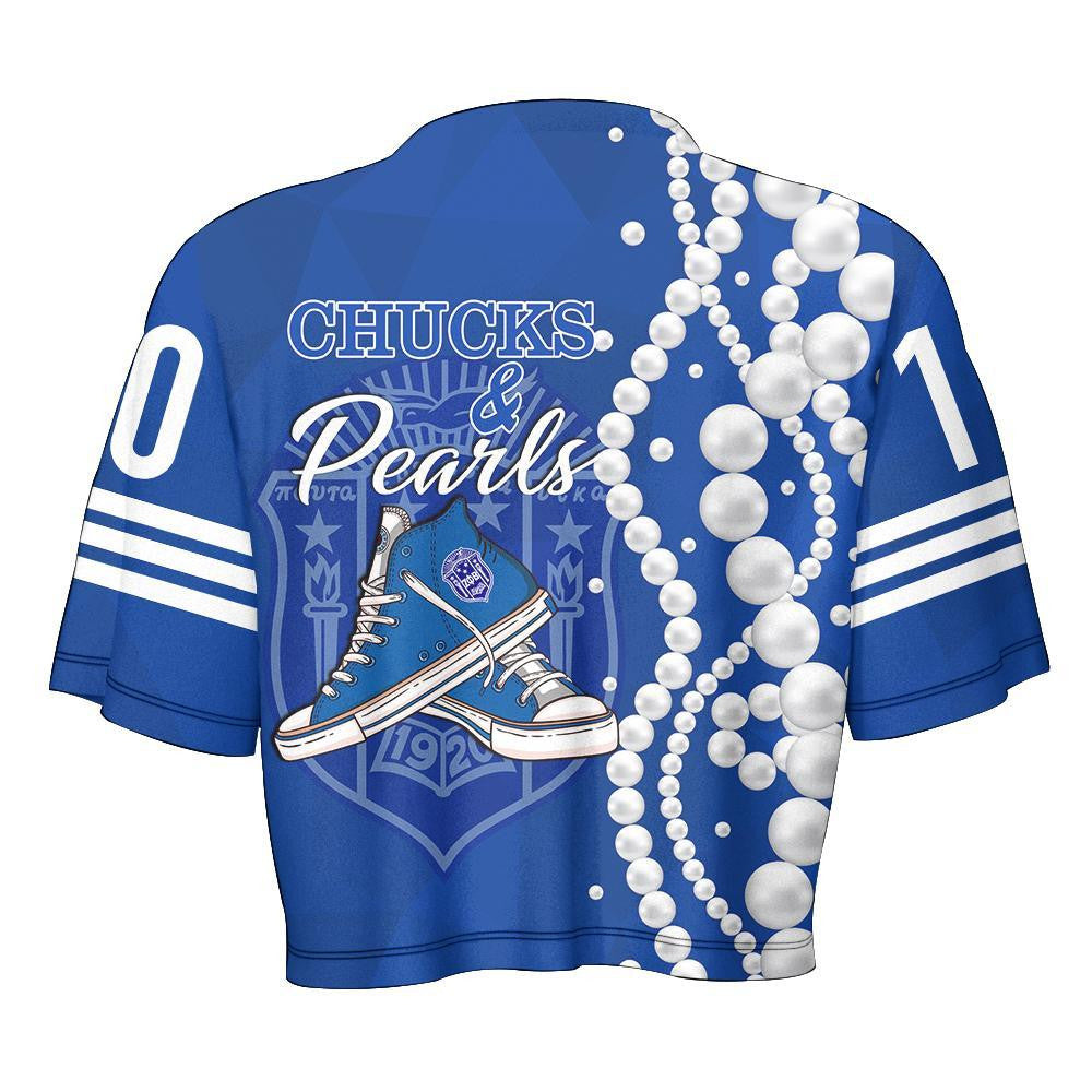 Sorority TShirt - Zeta Phi Beta K.H Pearls Croptop TShirt
