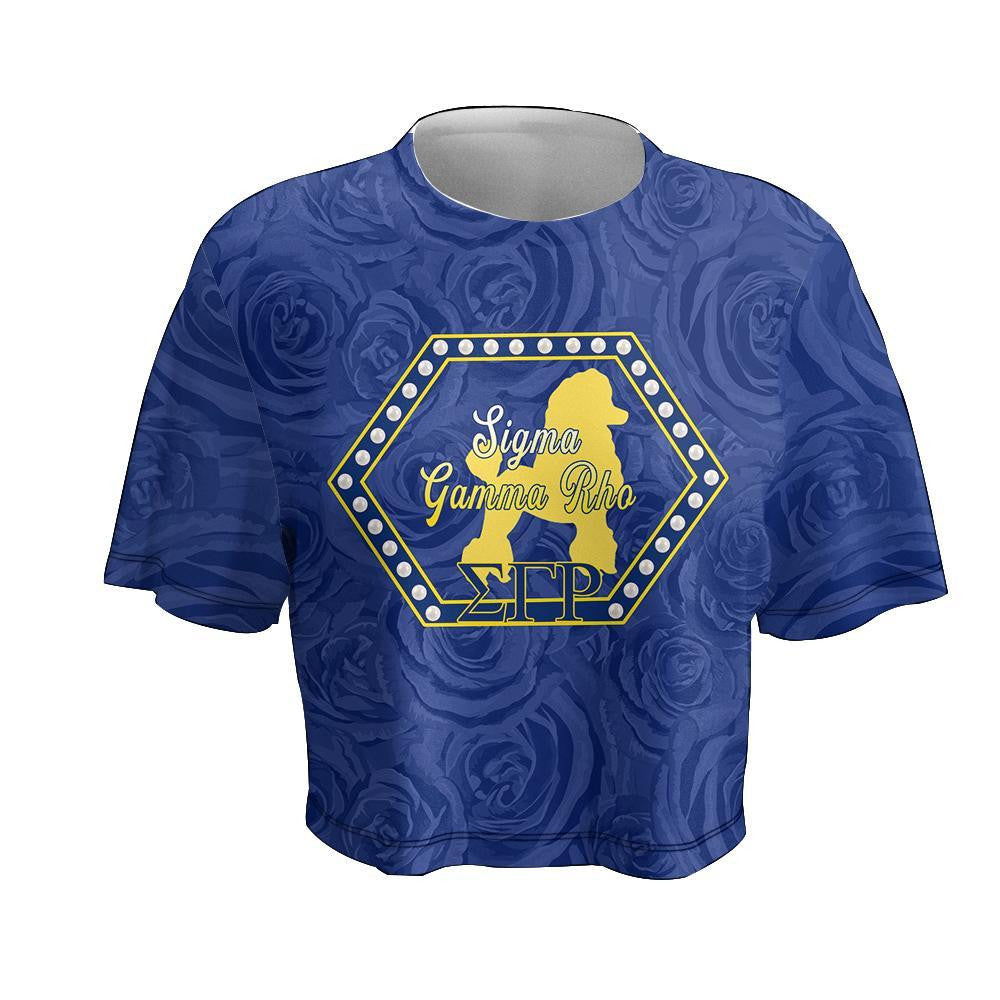 Sorority TShirt - Sigma Gamma Rho Rose Peals Croptop TShirt