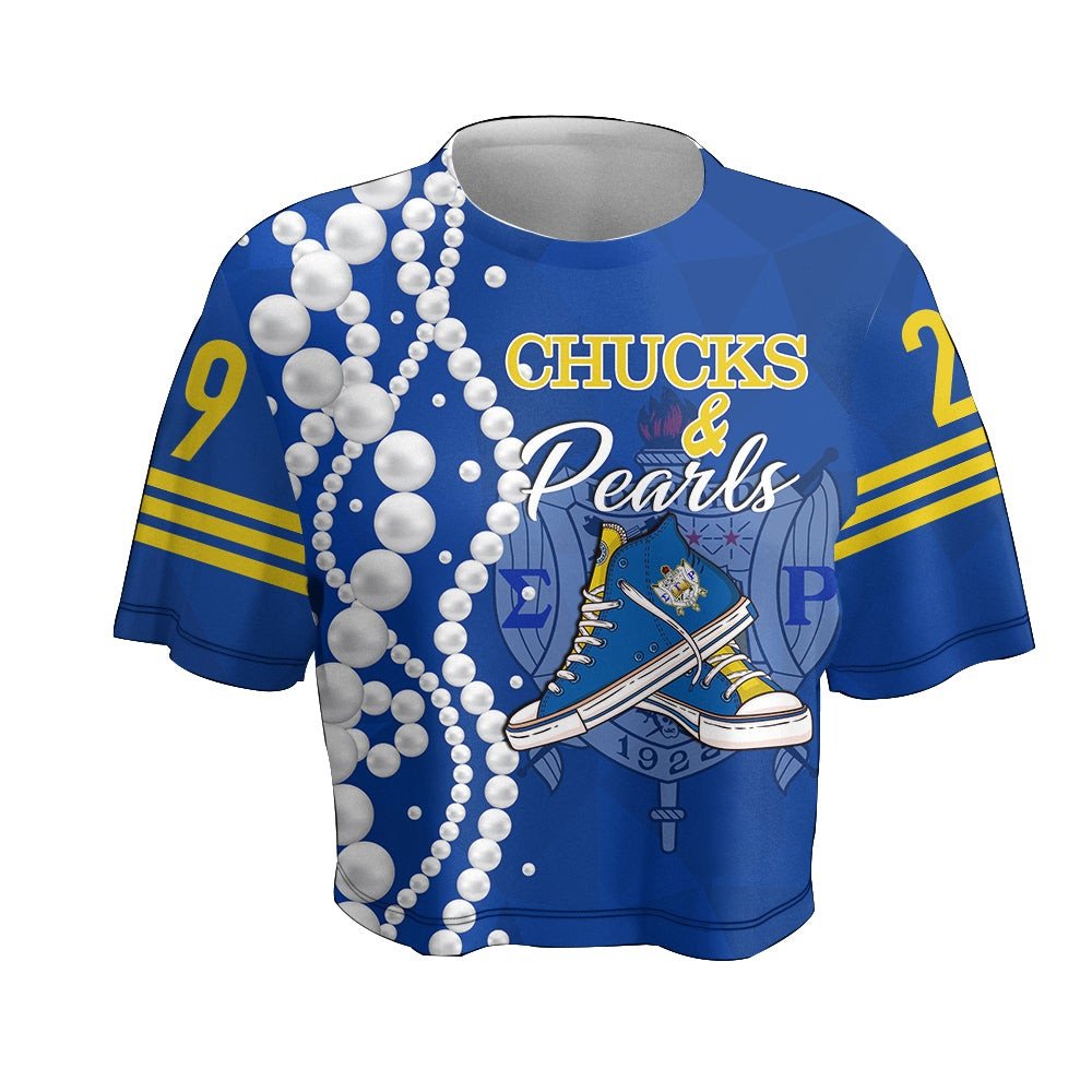 Sorority TShirt - Sigma Gamma Rho K.H Pearls Croptop TShirt