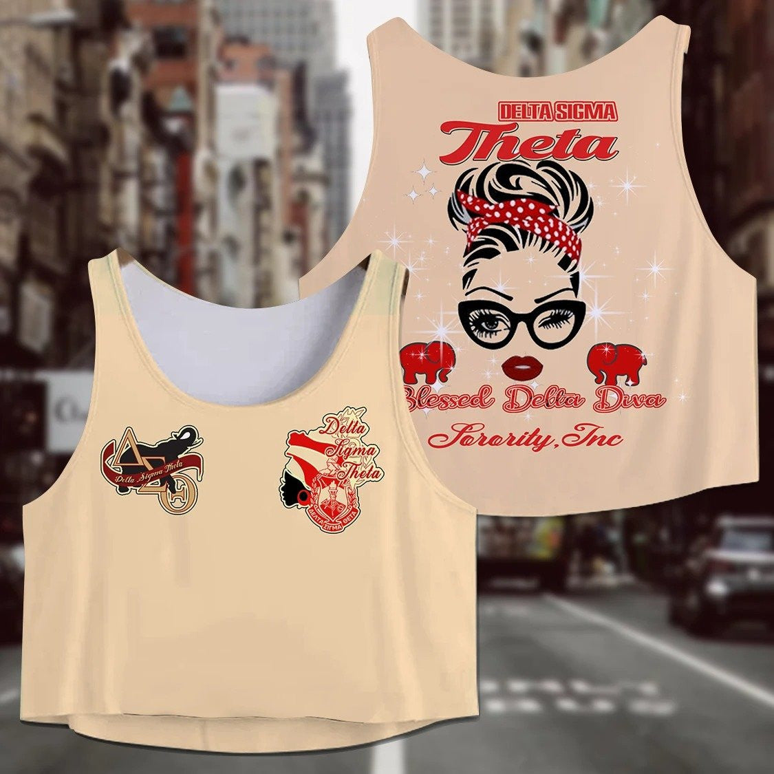 Sorority Tank Top - Blessed Delta Sigma Theta Diva Croptop Tank Top