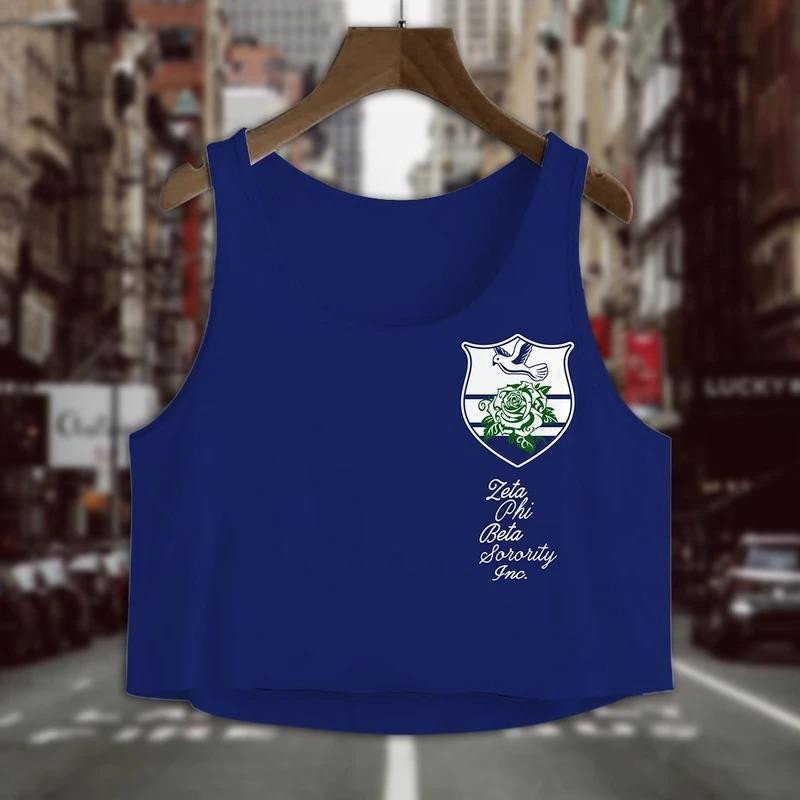 Sorority Tank Top - Scholarship Sisterly Love Zeta Phi Beta Croptop Tank Top