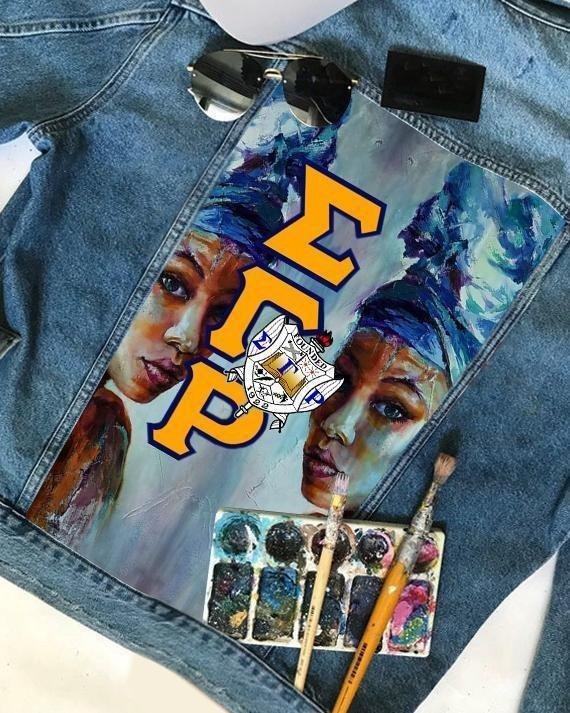 Sorority Jacket - Lady Of Sigma Gamma Rho Denim Jacket