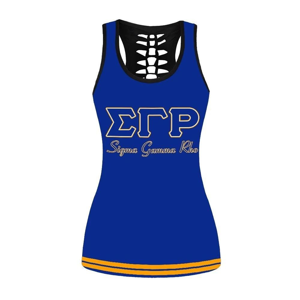 Sorority Tank Top - Rhoyalty Sigma Gamma Rho Sor Hollow Tank Top