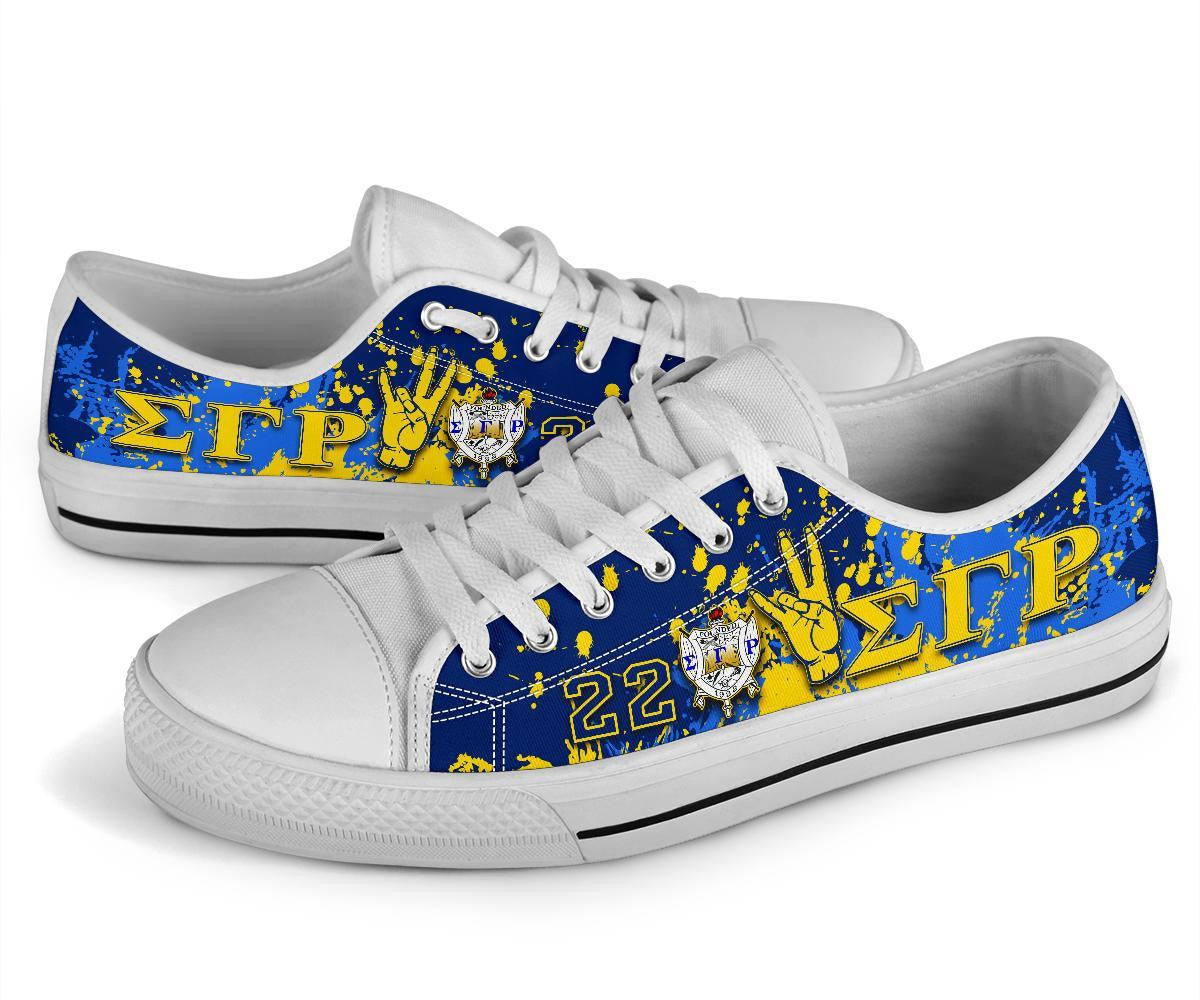 Sorority Footwear - Sigma Gamma Rho Low Top Shoes Spaint Style