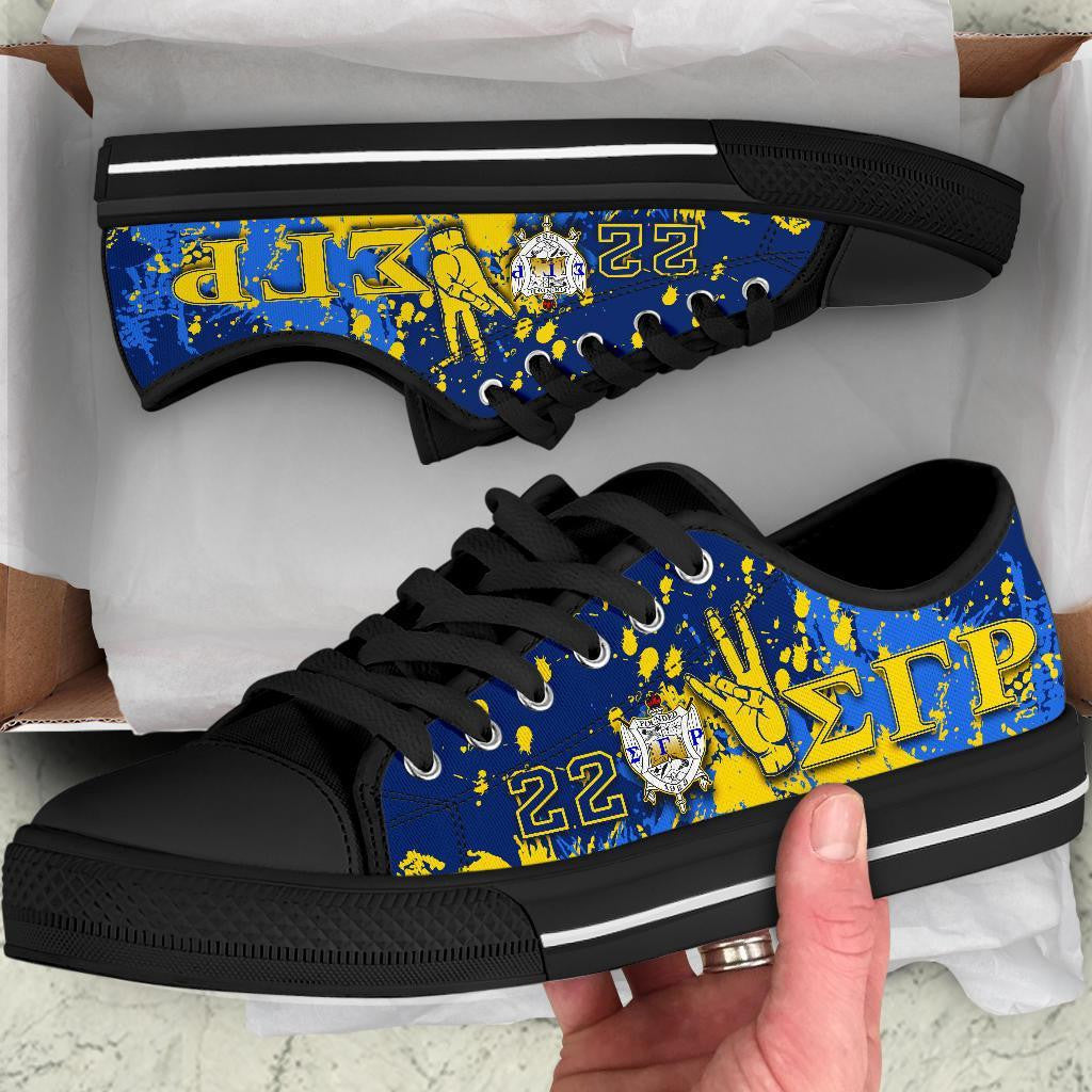Sorority Footwear - Sigma Gamma Rho Low Top Shoes Spaint Style