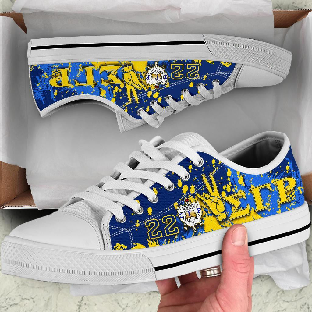 Sorority Footwear - Sigma Gamma Rho Low Top Shoes Spaint Style