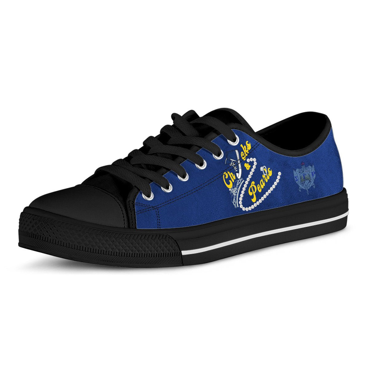 Sorority Footwear - Sigma Gamma Rho Chucks And Pearls Low Top Shoes K.H Pearls
