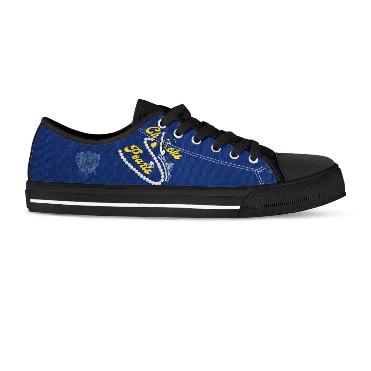 Sorority Footwear - Sigma Gamma Rho Chucks And Pearls Low Top Shoes K.H Pearls