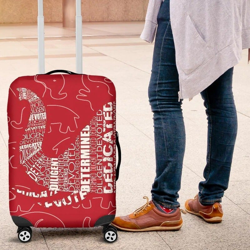 Sorority Luggage Cover - Delta Sigma Theta Elephant Art Travel Suitcase