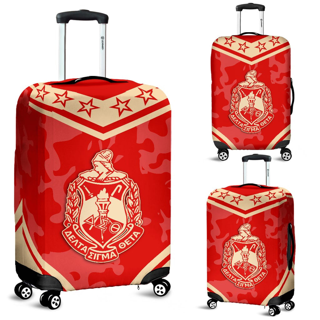 Sorority Luggage Cover - Delta Sigma Theta Camouflage Travel Suitcase