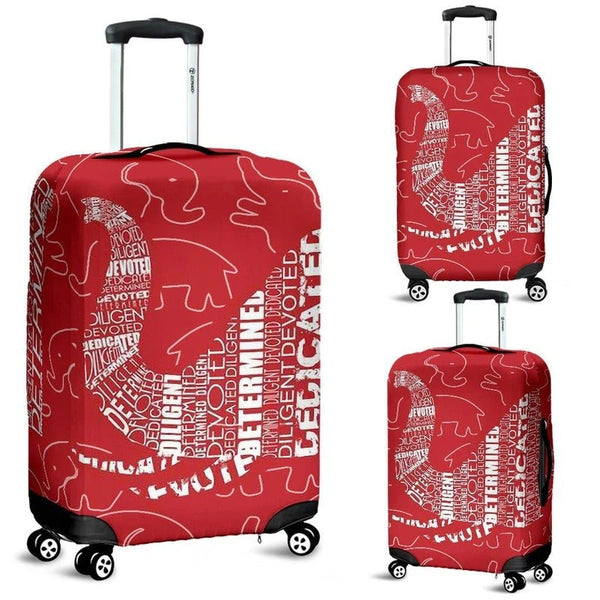 Sorority Luggage Cover - Delta Sigma Theta Elephant Art Travel Suitcase