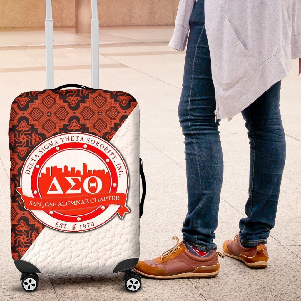 Sorority Luggage Cover - Delta Sigma Theta San Jose Alumnae Chapter Luggage Cover