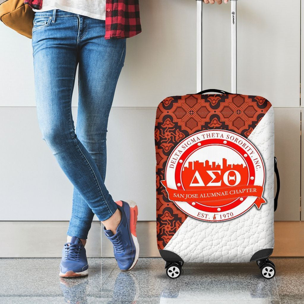 Sorority Luggage Cover - Delta Sigma Theta San Jose Alumnae Chapter Luggage Cover