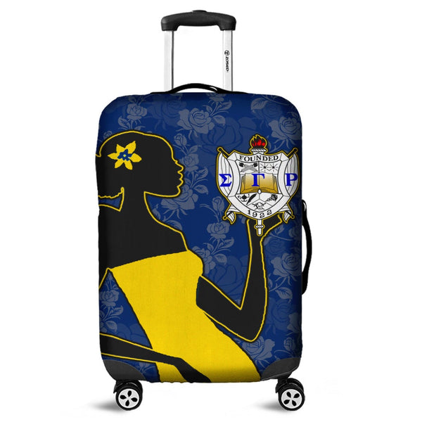 Sorority Luggage Cover - Sigma Gamma Rho Girl Travel Suitcase