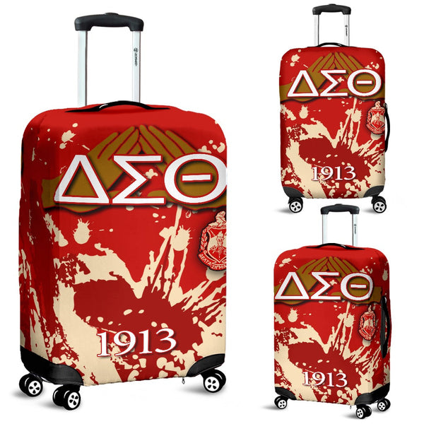 Sorority Luggage Cover - Delta Sigma Theta Luggage Cover Spaint Style