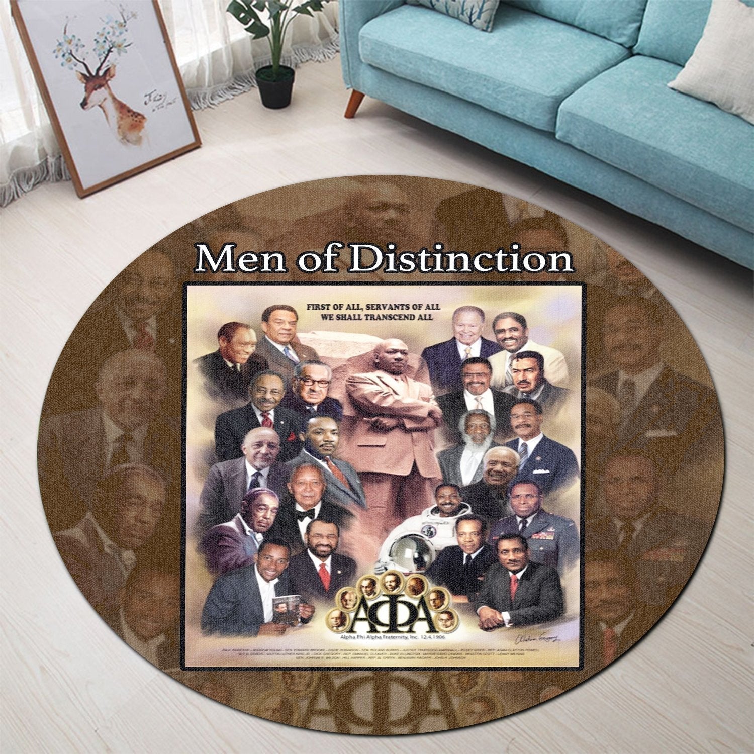 Alpha Phi Alpha Men Of Distinction Round Carpet J5