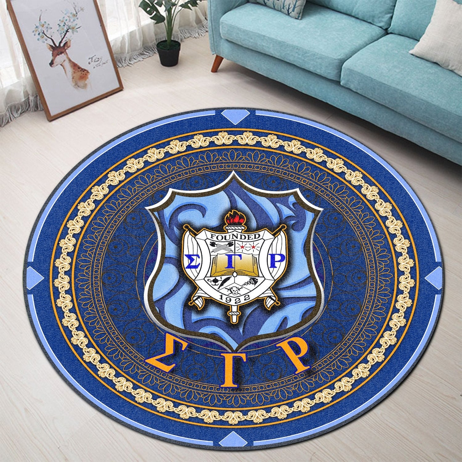 Sigma Gamma Rho Sorority 1922 Round Carpet J05
