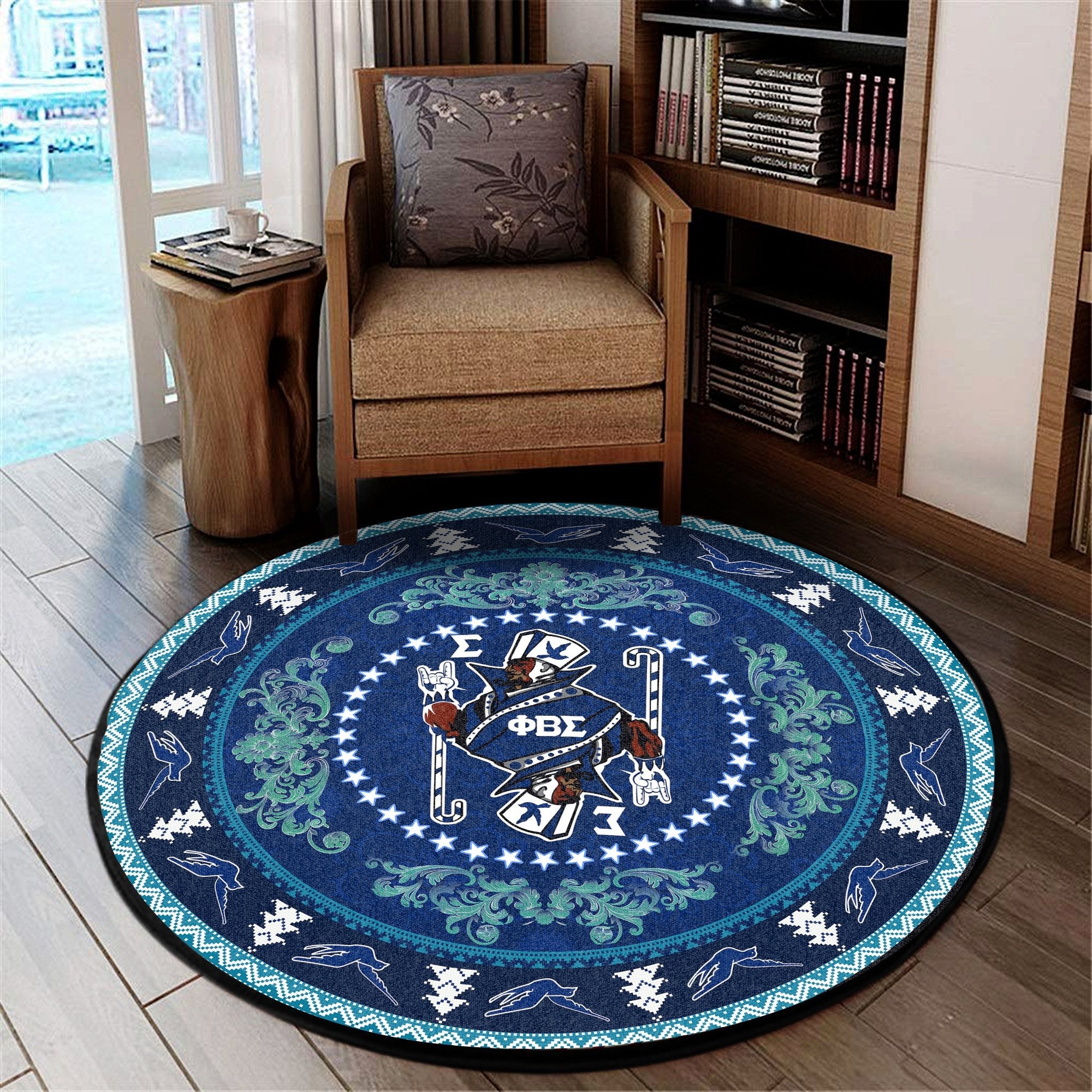 Dove Joker Phi Beta Sigma Frat Round Carpet J5