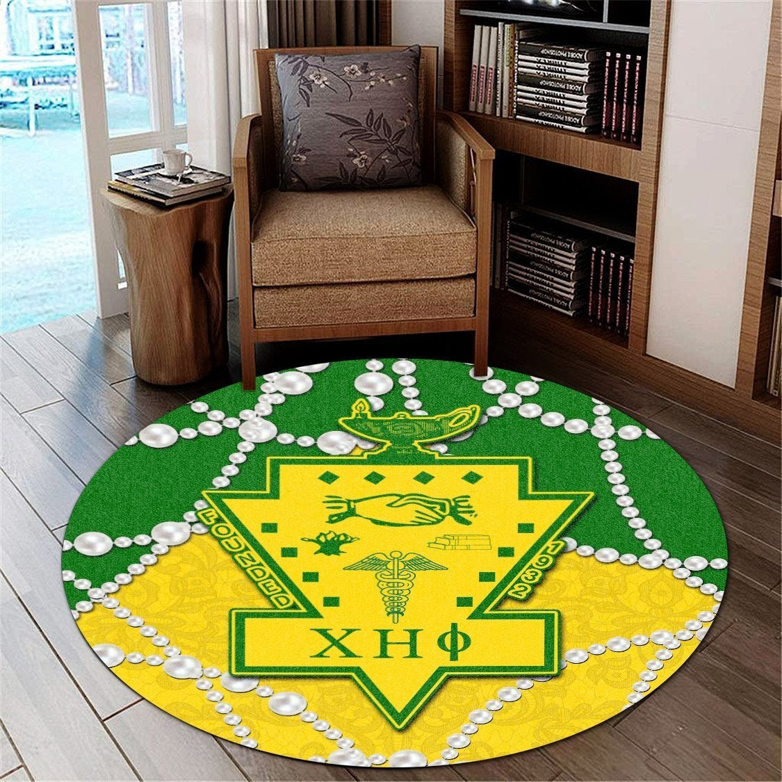 Sorority Carpet - Chi Eta Phi Home Round Carpet Roy Style