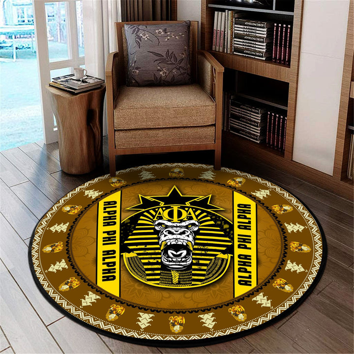 Fraternity Carpet - King Kong Alpha Phi Alpha Round Carpet