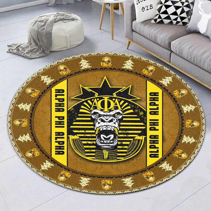 Fraternity Carpet - King Kong Alpha Phi Alpha Round Carpet