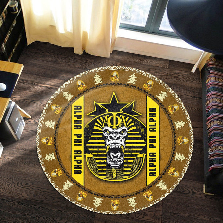 Fraternity Carpet - King Kong Alpha Phi Alpha Round Carpet