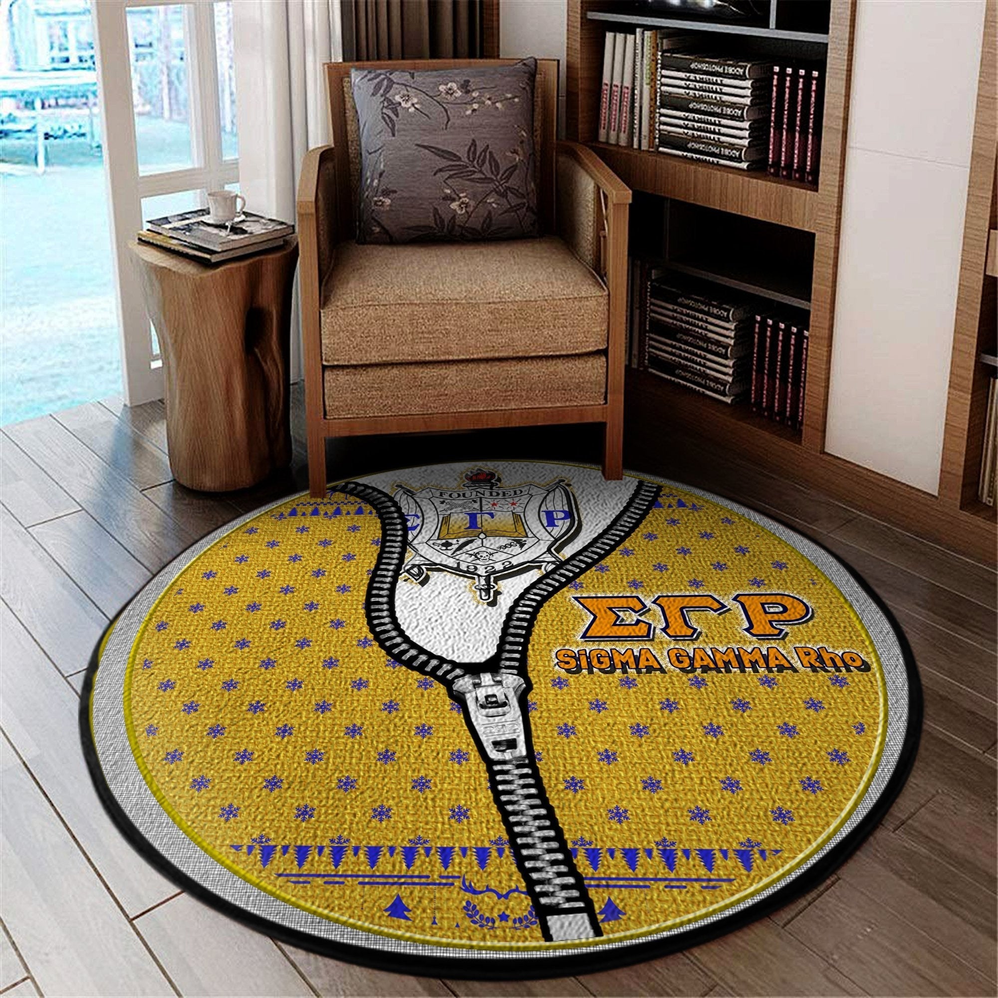 Sorority Carpet - Sigma Gamma Rho Christmas Round Carpet