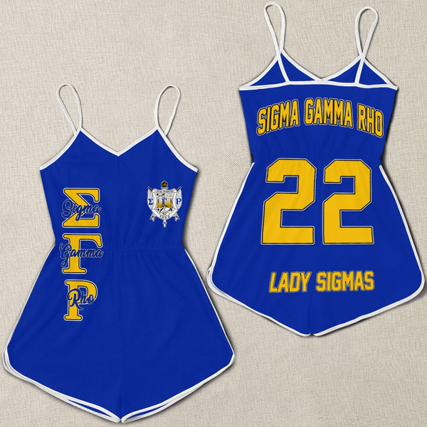 Sorority Romper - Sigma Gamma Rho Blue Women Rompers