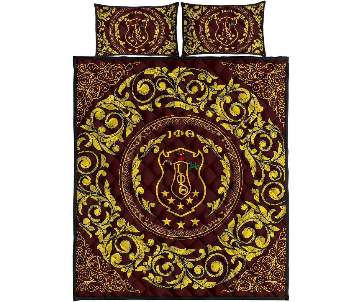 Tothetopcloset Home Set -Iota Phi Theta Fraternity Quilt Bed Set J08