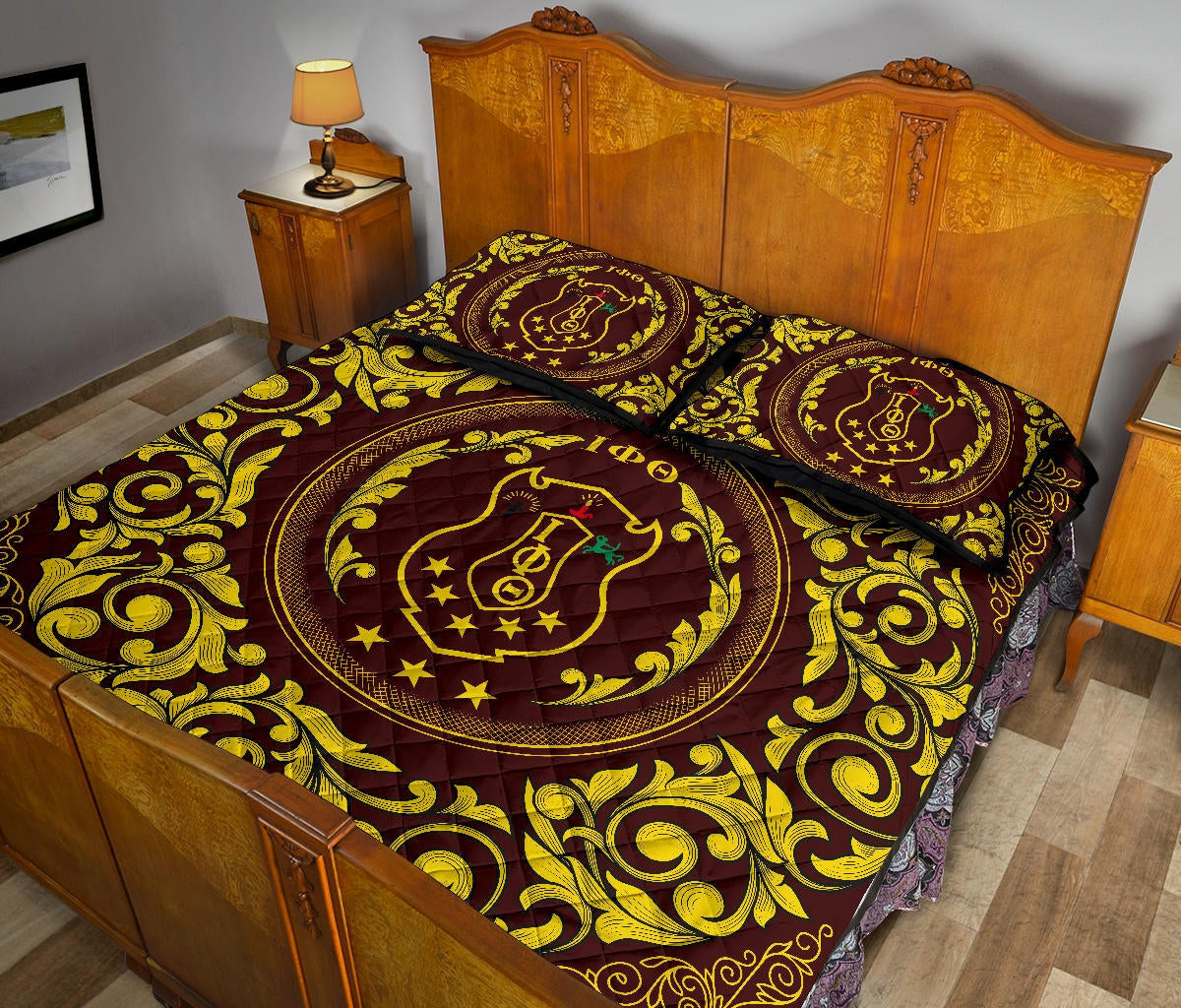 Tothetopcloset Home Set -Iota Phi Theta Fraternity Quilt Bed Set J08