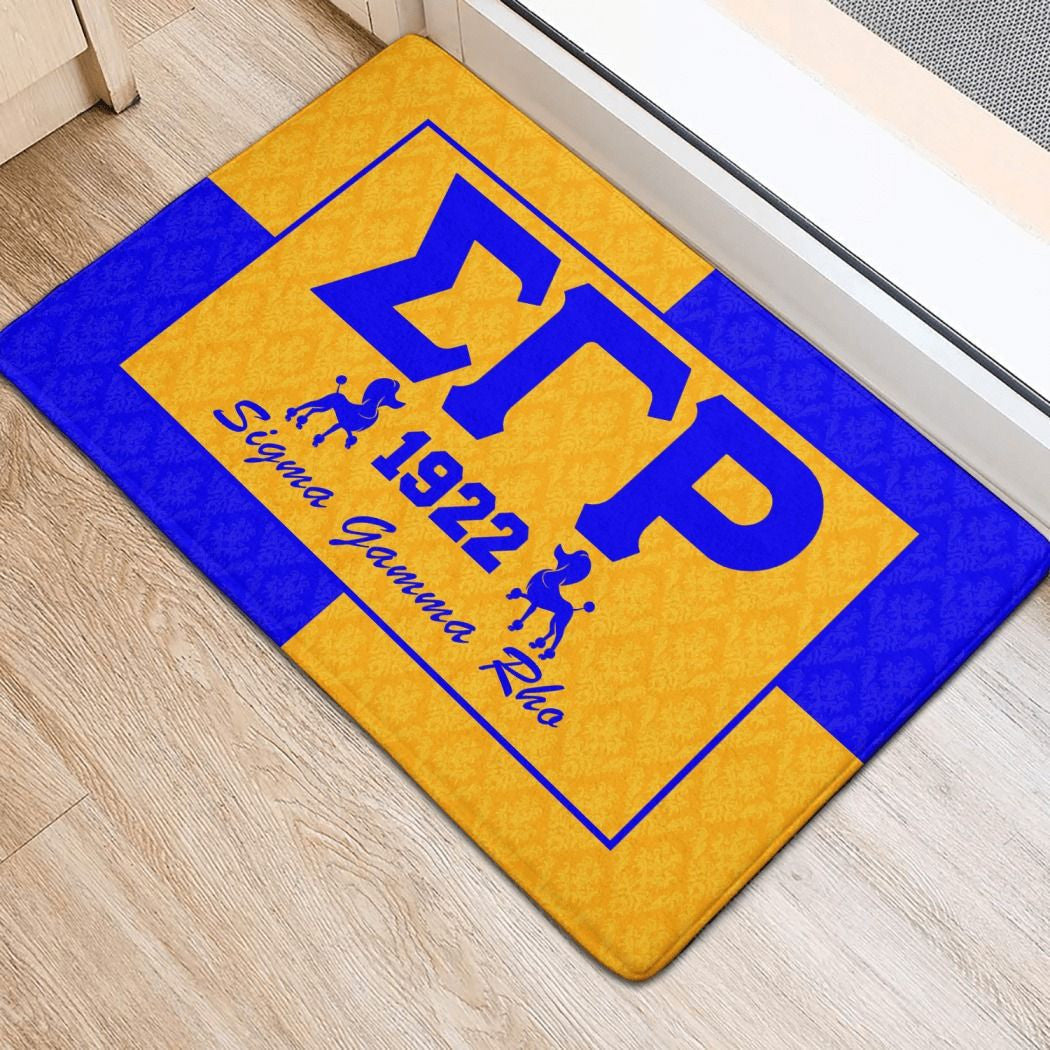 Door Mat - Royal Blue Gold Sigma Gamma Rho Door Mat J5