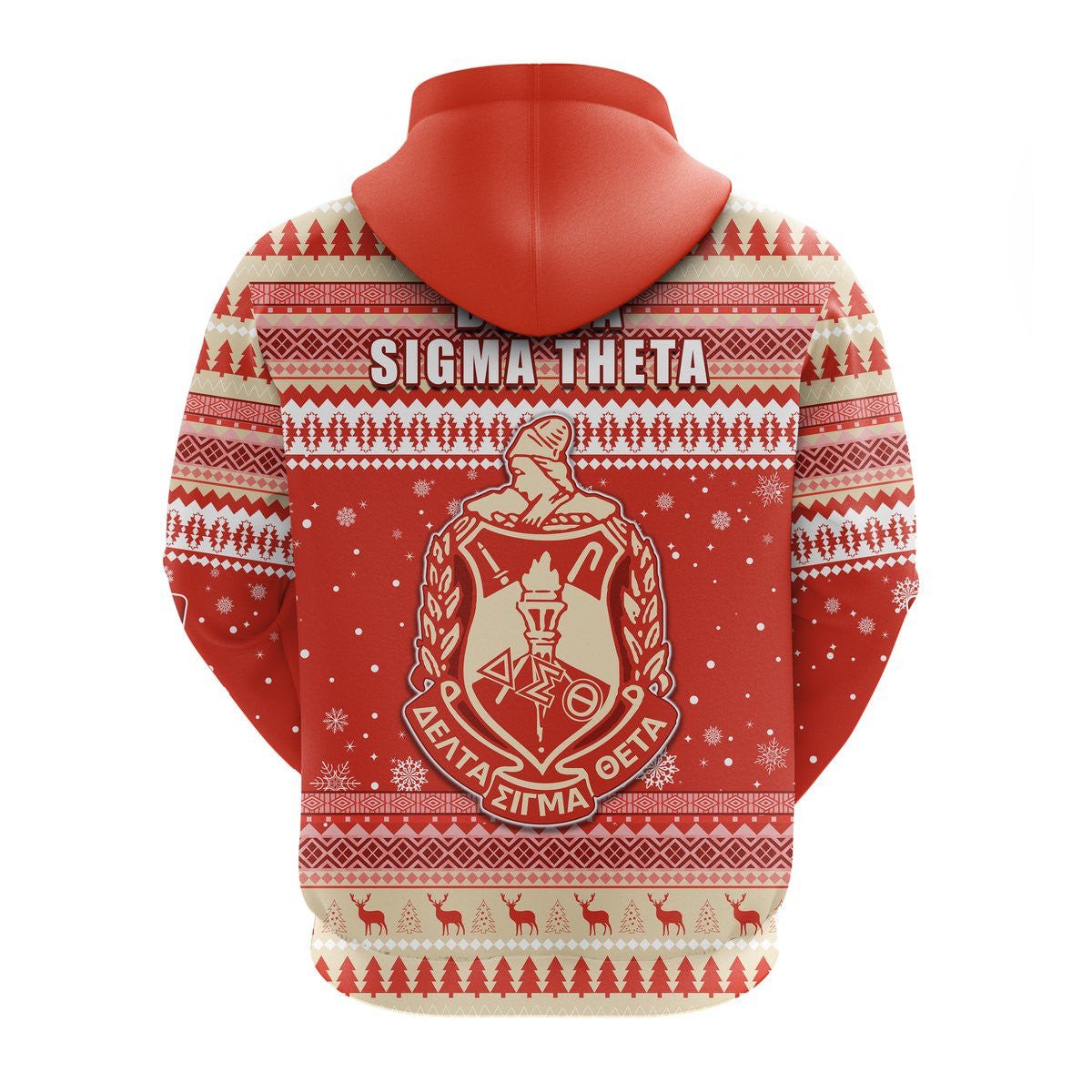 Sorority Hoodie - Delta Sigma Theta African Pattern Christmas Zip Hoodie