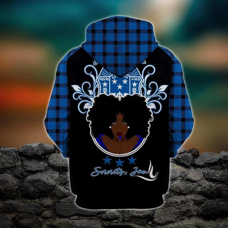 Sorority Hoodie - Zeta Phi Beta Blade Zip Hoodie