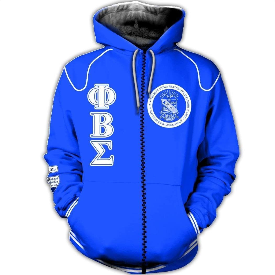 Fraternity Hoodie - Phi Beta Sigma Zip Hoodie Hoa Style