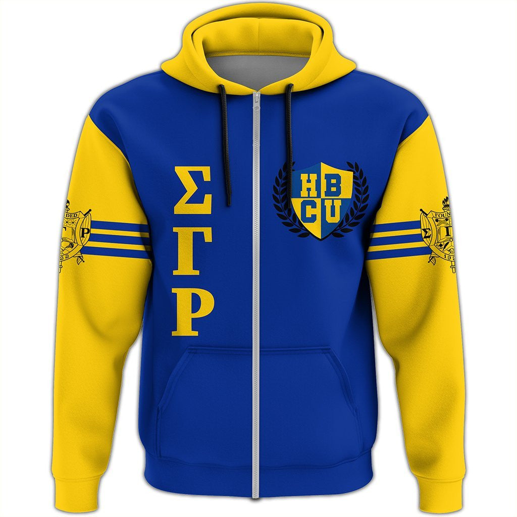 Sorority Hoodie - Sigma Gamma Rho HBCU Graduation Zip Hoodie