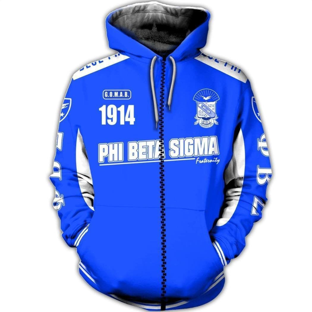 Fraternity Hoodie - Phi Beta Sigma Zip Hoodie Giang Style