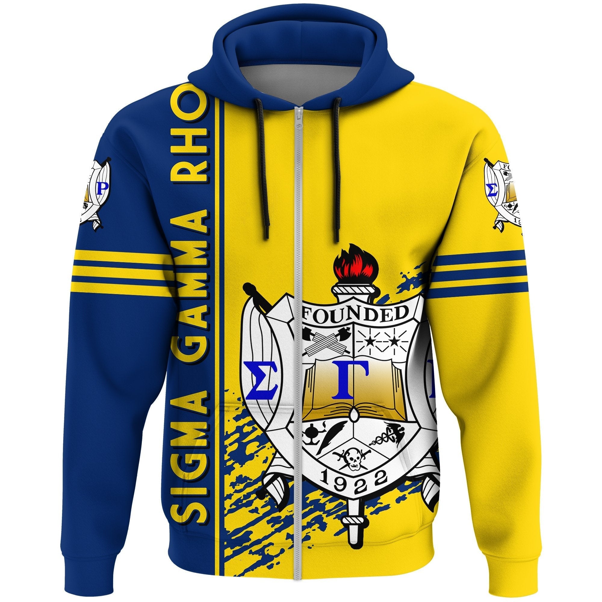 Sorority Hoodie - Sigma Gamma Rho Zip Hoodie Quarter Style