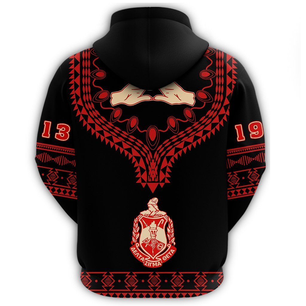 Sorority Hoodie - Delta Sigma Theta Dashiki Zip Hoodie Alva Style