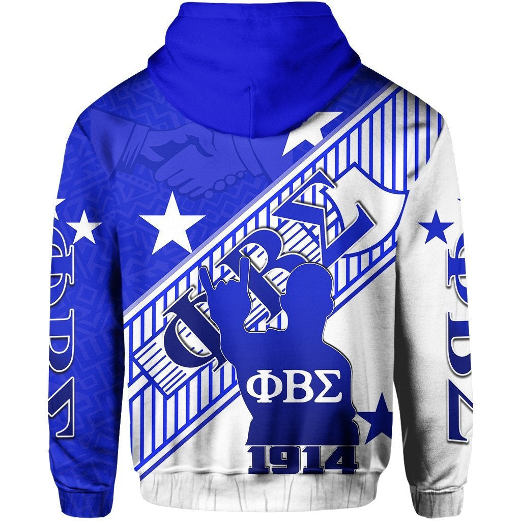 Fraternity Hoodie - Phi Beta Sigma Zip Hoodie Crest Style