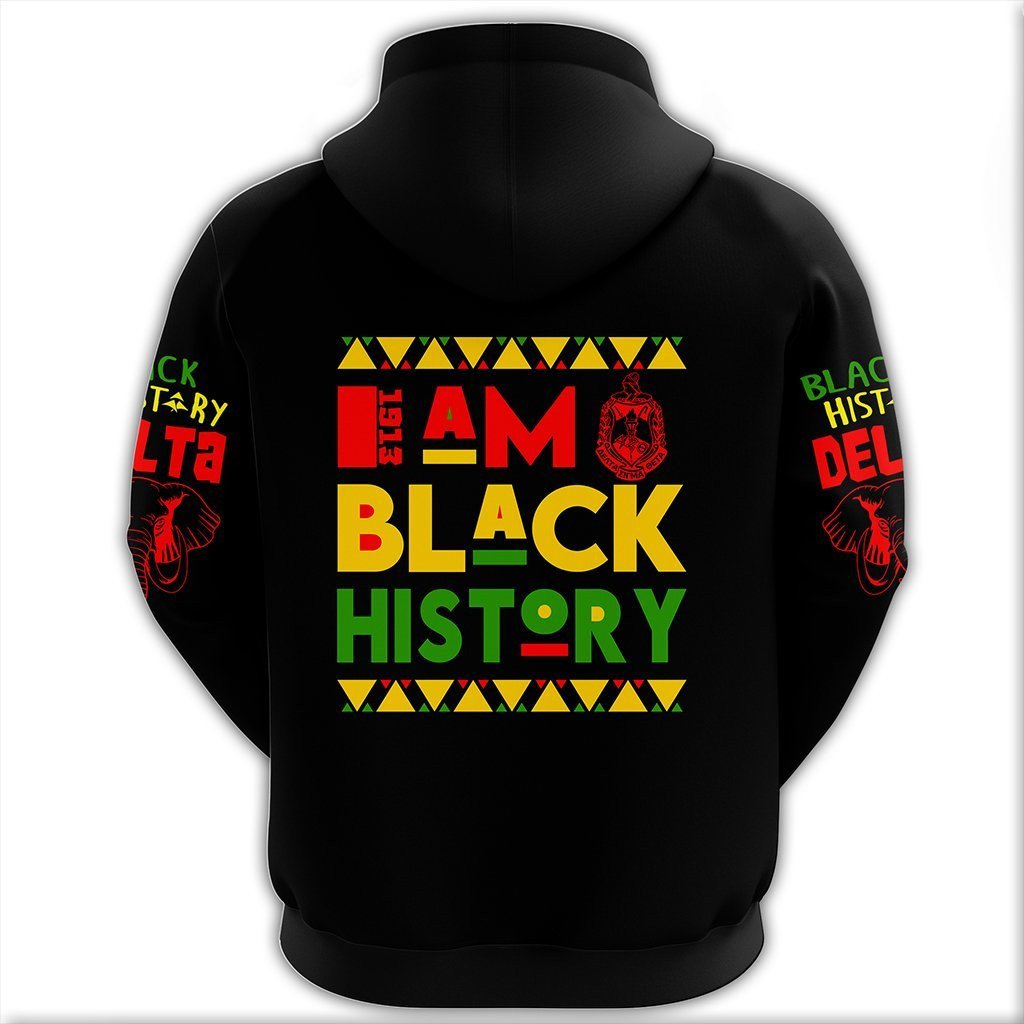 Sorority Hoodie - Black History Delta Sigma Theta Zip Hoodie