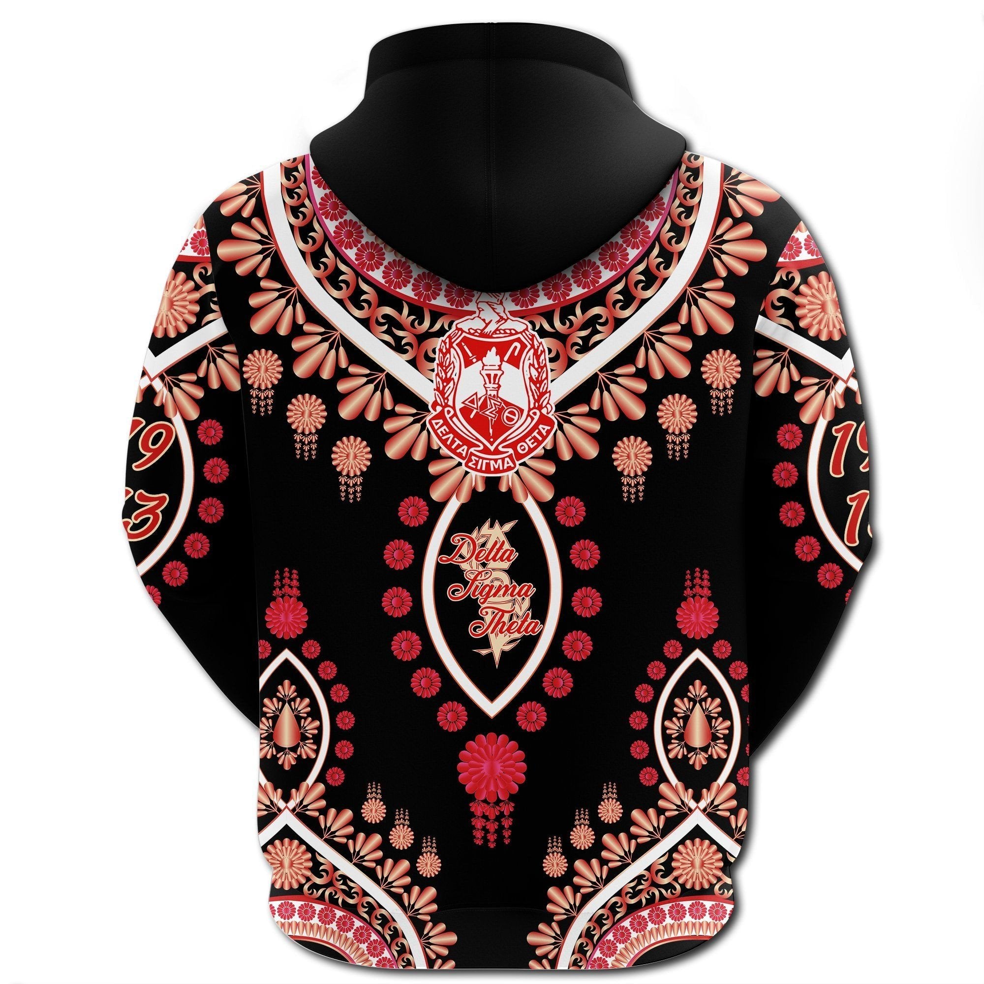 Sorority Hoodie - Delta Sigma Theta Soro Dashiki Zip Hoodie