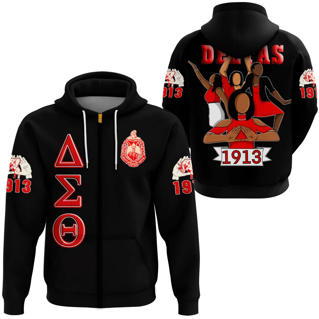Sorority Hoodie - Delta Sigma Theta Sisterhood Zip Hoodie