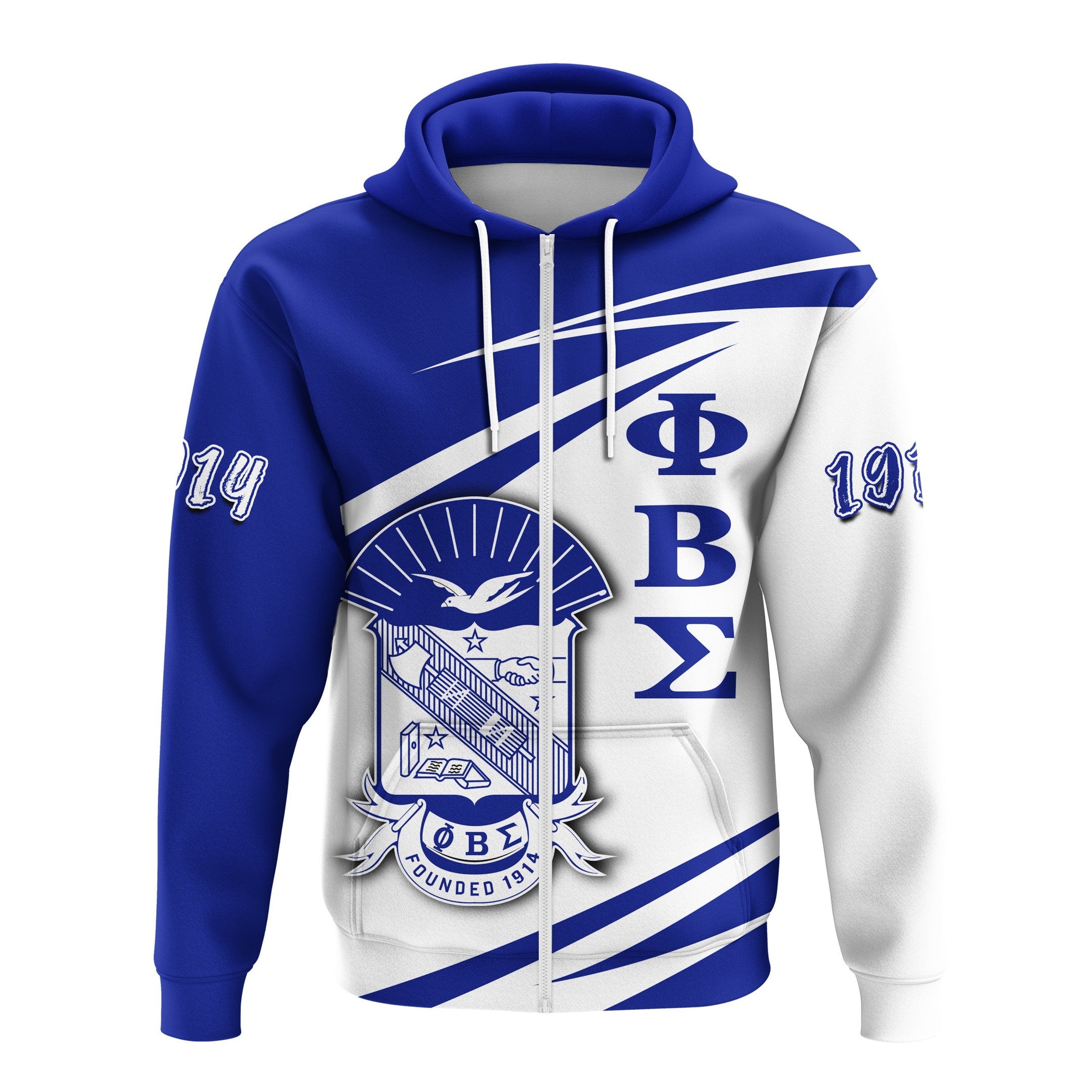 Fraternity Hoodie - Phi Beta Sigma Zipper Hoodie Sco Style