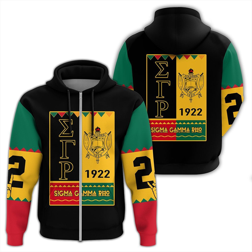 Sorority Hoodie - Sigma Gamma Rho Black History Month Zip Hoodie