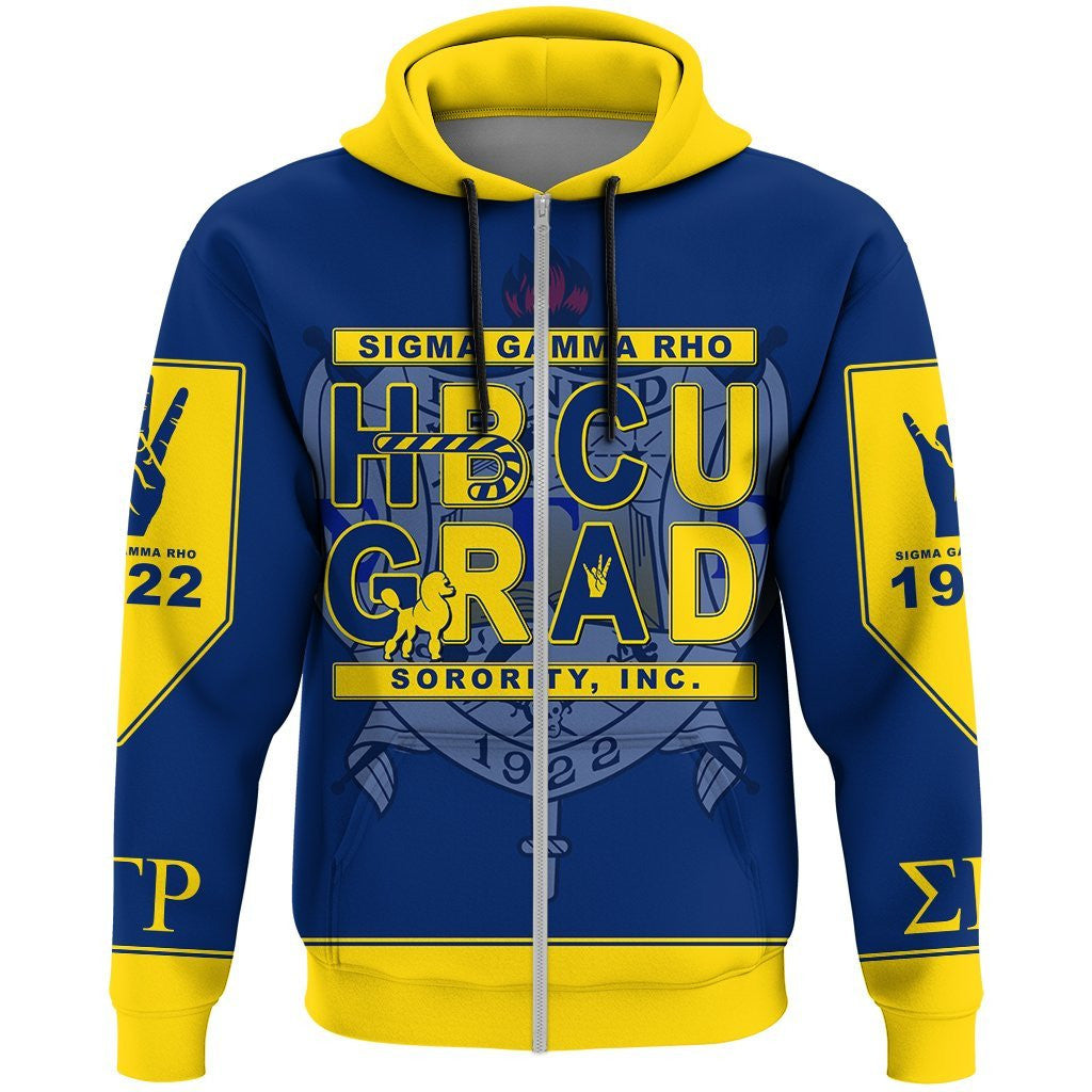 Sorority Hoodie - Sigma Gamma Rho Zip Hoodie HBCU Style