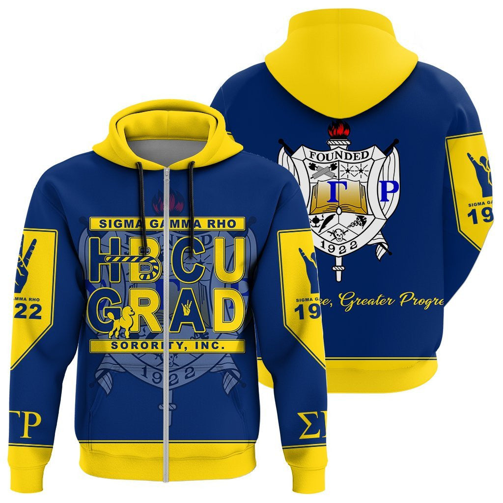 Sorority Hoodie - Sigma Gamma Rho Zip Hoodie HBCU Style