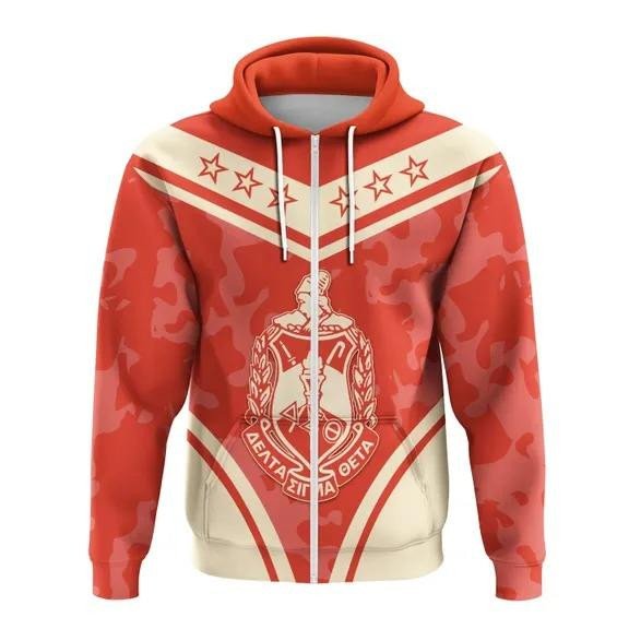 Sorority Hoodie - Delta Sigma Theta Camouflage Zip Hoodie